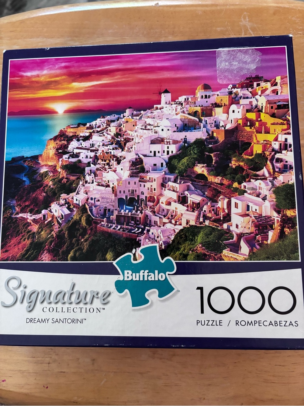 Buffalo David Bitton Santorini Sunset Puzzle - Pink, Purple, Blue, Gold